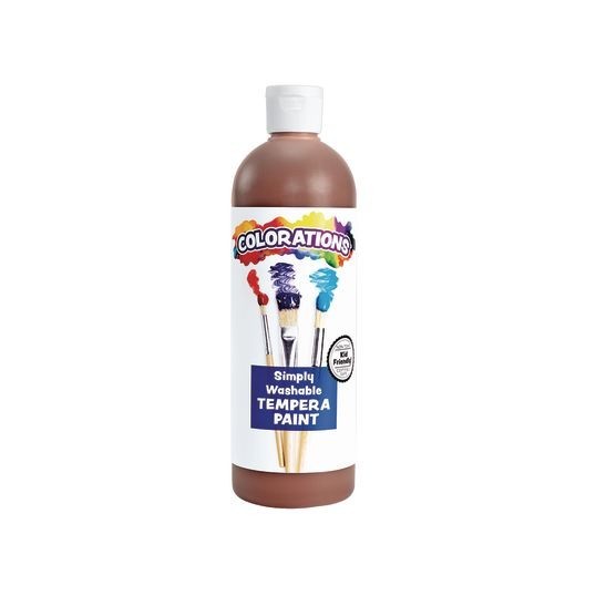 Colorations® Washable Tempera Paint 16oz - Brown