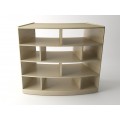 See-thru 4-tier Curve Shelf with Partition