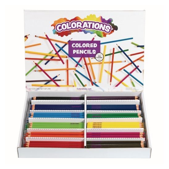 Colorations® Regular Colour Pencils - 12 colours, Set of 240